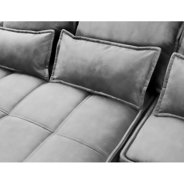 Canapé d'angle LUCAS convertible 4 places gris foncé tissu – gauche – 265x196cm 