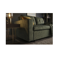 Canapé PRESTO convertible 2 places en velours – Vert foncé – 142 x 82 x 86 cm