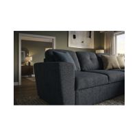 Canapé d’angle CALDERO convertible 3 places avec coffre – Gris foncé – 245 x 90 x 155 cm