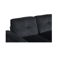 Canapé d’angle CALDERO convertible 3 places avec coffre – Gris foncé – 245 x 90 x 155 cm