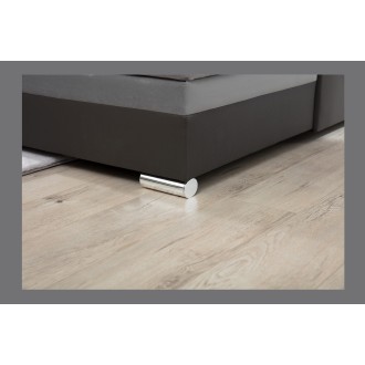 Canapé panoramique convertible CALDERO 5 places gris et noir – angle droit 