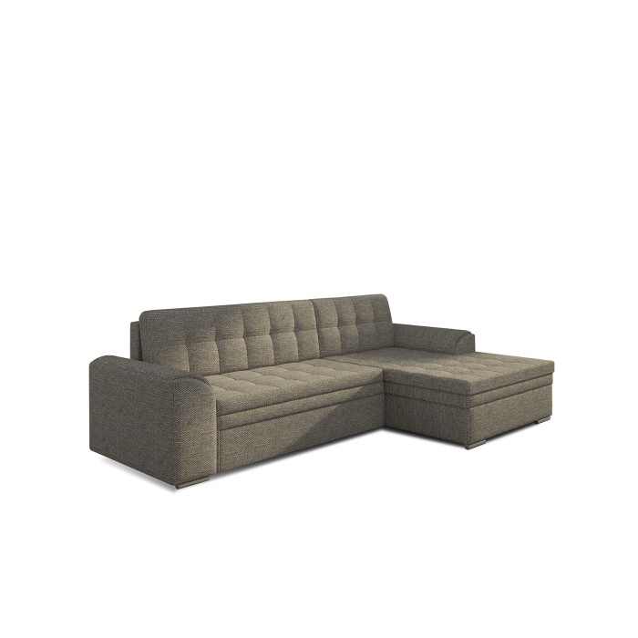 Canapé d’angle convertible CONFORTO 4 places gris – angle droit 