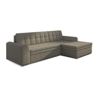 Canapé d’angle convertible CONFORTO 4 places gris – angle droit 