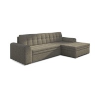 Canapé d’angle convertible CONFORTO 4 places gris – angle droit 