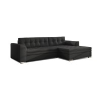 Canapé d’angle convertible CONFORTO 4 places noir – angle droit 
