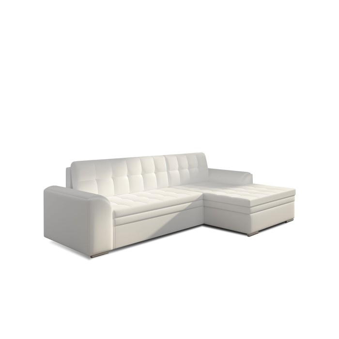 Canapé d’angle convertible CONFORTO 4 places blanc – angle droit 