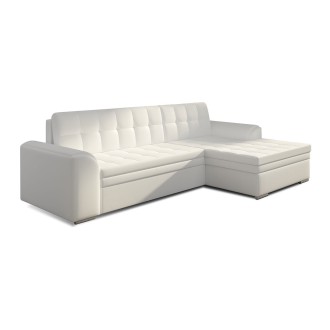 Canapé d’angle convertible CONFORTO 4 places blanc – angle droit 