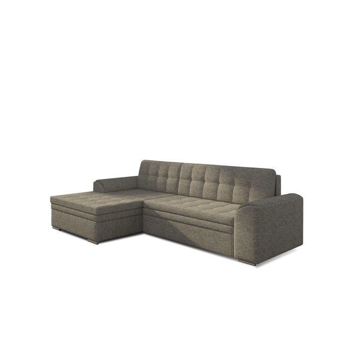 Canapé d’angle convertible CONFORTO 4 places gris – angle gauche 