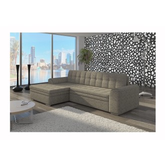 Canapé d’angle convertible CONFORTO 4 places gris – angle gauche 