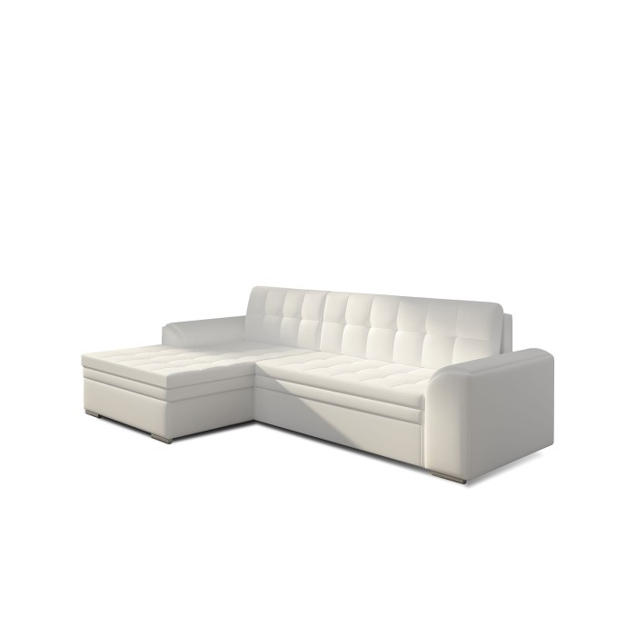Canapé d’angle convertible CONFORTO 4 places blanc – angle gauche 