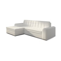 Canapé d’angle convertible CONFORTO 4 places blanc – angle gauche 