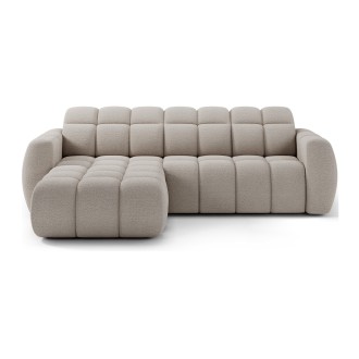 Canapé d’angle électrique FANOTI 3 places beige – angle gauche 