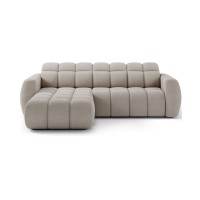Canapé d’angle électrique FANOTI 3 places beige – angle gauche 