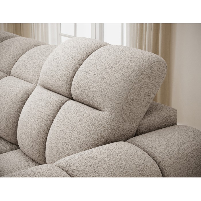 Canapé d’angle électrique FANOTI 3 places beige – angle gauche 