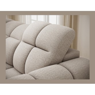 Canapé d’angle électrique FANOTI 3 places beige – angle gauche 