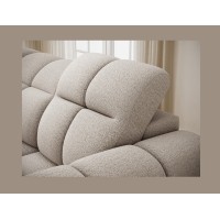 Canapé d’angle électrique FANOTI 3 places beige – angle gauche 