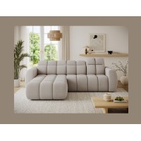 Canapé d’angle électrique FANOTI 3 places beige – angle gauche 