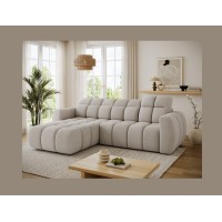Canapé d’angle électrique FANOTI 3 places beige – angle gauche 