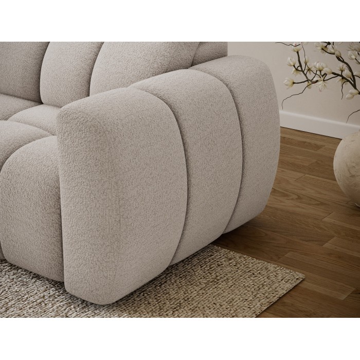 Canapé d’angle électrique FANOTI 3 places beige – angle gauche 