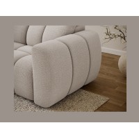 Canapé d’angle électrique FANOTI 3 places beige – angle gauche 