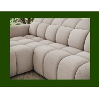 Canapé d’angle électrique FANOTI 3 places beige – angle gauche 