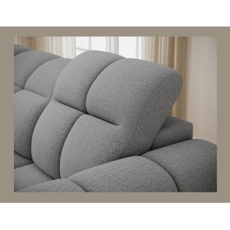 Canapé d’angle électrique FANOTI 3 places gris – angle gauche 