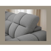 Canapé d’angle électrique FANOTI 3 places gris – angle gauche 