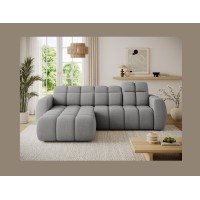 Canapé d’angle électrique FANOTI 3 places gris – angle gauche 