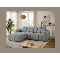 Canapé d’angle électrique FANOTI 3 places gris – angle gauche 