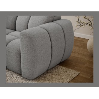Canapé d’angle électrique FANOTI 3 places gris – angle gauche 