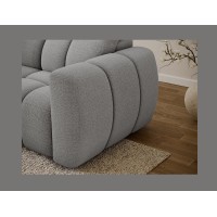Canapé d’angle électrique FANOTI 3 places gris – angle gauche 