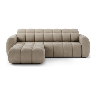 Canapé d’angle électrique FANOTI 3 places beige – angle gauche – version 2 