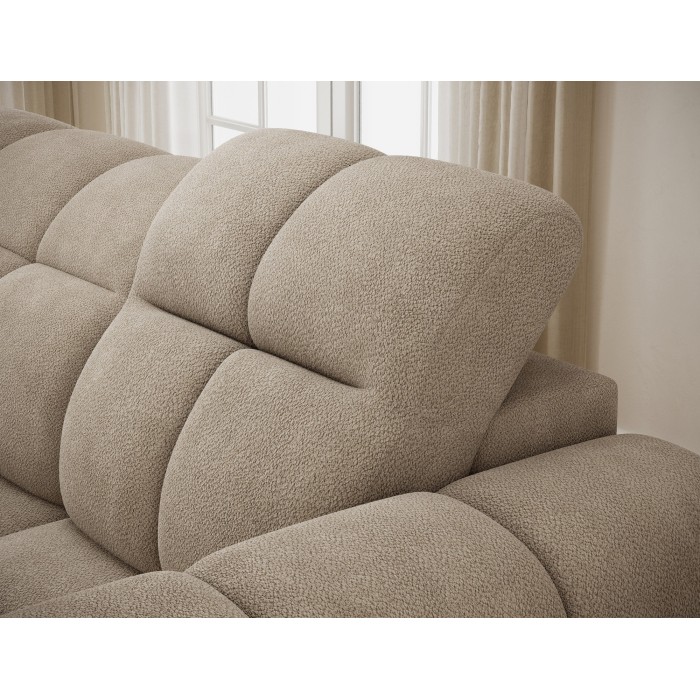 Canapé d’angle électrique FANOTI 3 places beige – angle gauche – version 2 