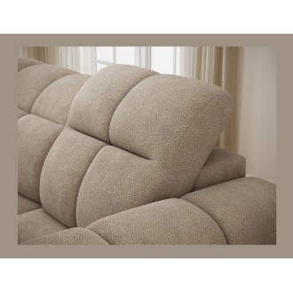 Canapé d’angle électrique FANOTI 3 places beige – angle gauche – version 2 