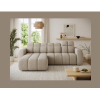 Canapé d’angle électrique FANOTI 3 places beige – angle gauche – version 2 