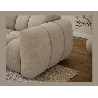 Canapé d’angle électrique FANOTI 3 places beige – angle gauche – version 2 