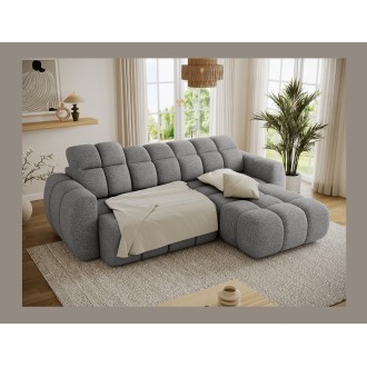 Canapé d’angle électrique FANOTI 3 places beige – angle droit 