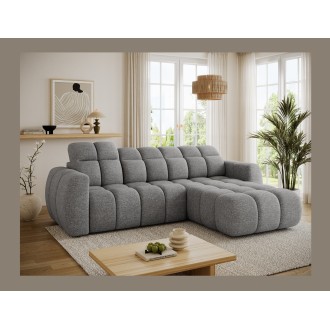 Canapé d’angle électrique FANOTI 3 places beige – angle droit 