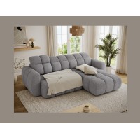 Canapé d’angle électrique FANOTI 3 places gris – angle droit 
