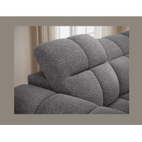 Canapé d’angle électrique FANOTI 3 places gris – angle droit 