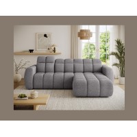 Canapé d’angle électrique FANOTI 3 places gris – angle droit 