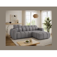 Canapé d’angle électrique FANOTI 3 places gris – angle droit 