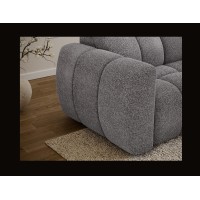 Canapé d’angle électrique FANOTI 3 places gris – angle droit 