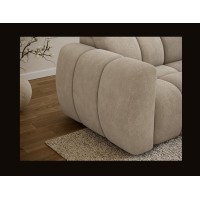 Canapé d’angle électrique FANOTI 3 places gris chiné – angle droit 