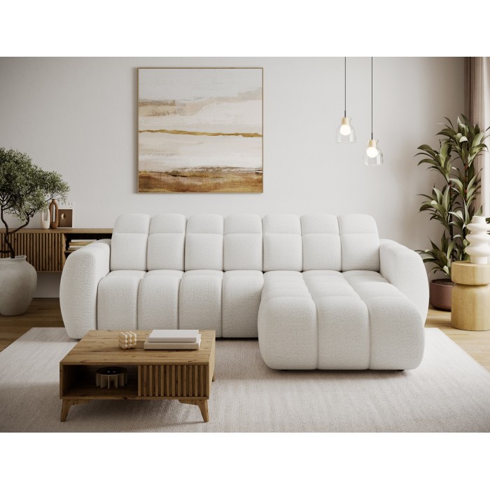 Canapé d’angle électrique FANOTI 3 places beige – angle droit – version 2 