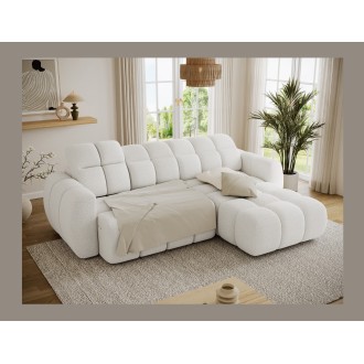 Canapé d’angle électrique FANOTI 3 places beige – angle droit – version 2 