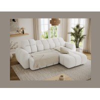 Canapé d’angle électrique FANOTI 3 places beige – angle droit – version 2 