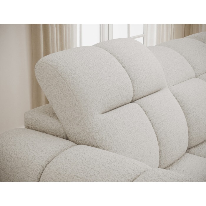 Canapé d’angle électrique FANOTI 3 places beige – angle droit – version 2 
