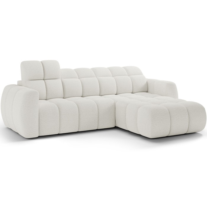 Canapé d’angle électrique FANOTI 3 places beige – angle droit – version 2 
