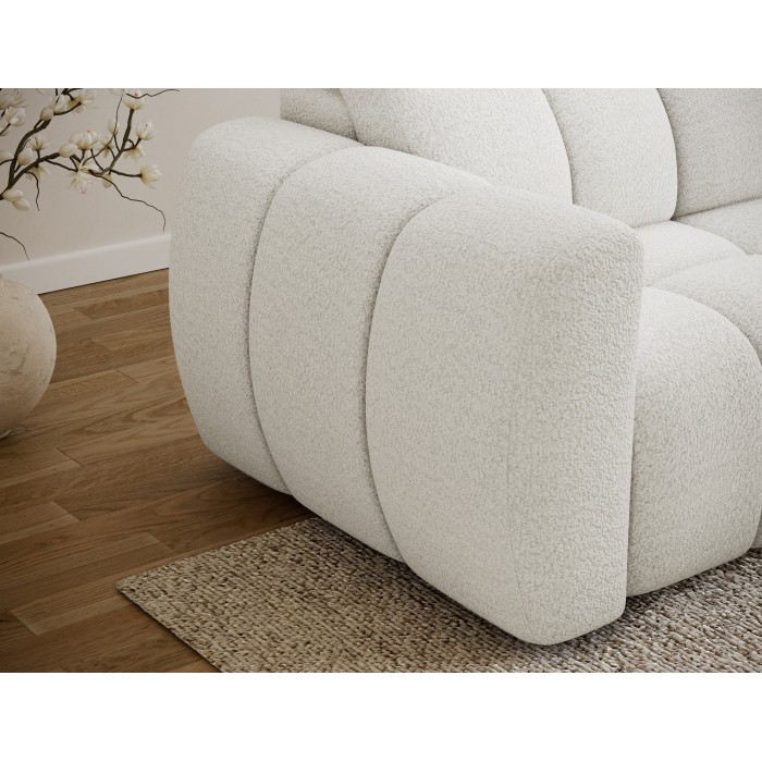 Canapé d’angle électrique FANOTI 3 places beige – angle droit – version 2 